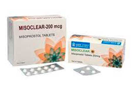 Photograph of Misoclear-200 mcg Misoprostol tablets packaging as found in Côte d’Ivoire. 