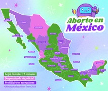 El aborto en México es legal hasta 12 semanas y despenalizado por tribunales