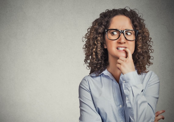 Young woman nervous about making abortion questions